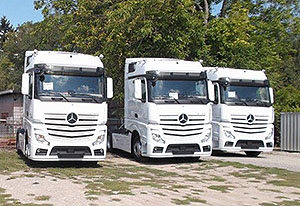 Mercedes Benz Actros Flotte - SUED-TRANS Überführung