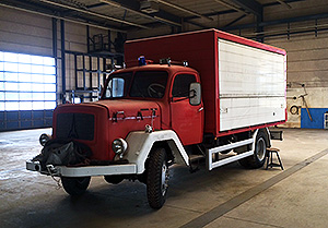 Magirus Feuerwehr-Oldtimer SUED-TRANS Überführung